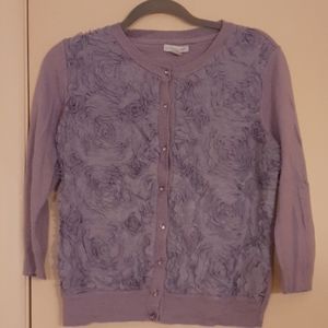 New York & Company flowered cardigan